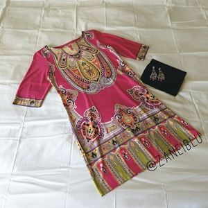 Sandra Darren Tribal Sheath Dress